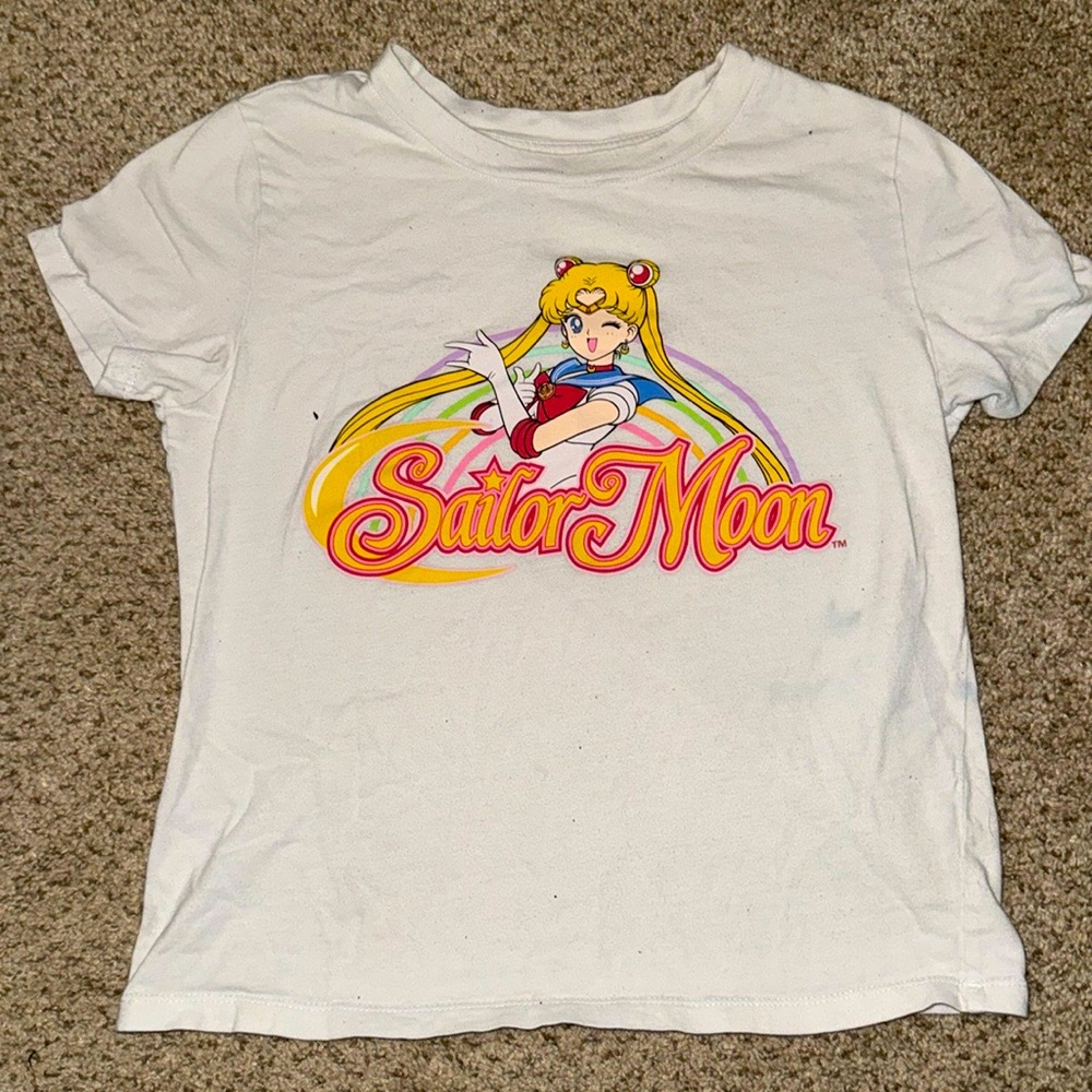 Women’s White Sailor Moon Shirt - Size Medium